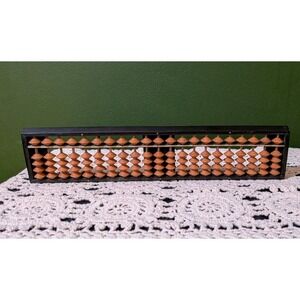 Vintage Soroban Japanese Wooden Abacus 21 digits 21-3